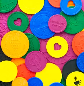 Personalised Biodegradable Drink Tokens made of potato peels
