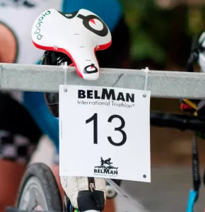 Cable Tie attached to Cycling Race Number