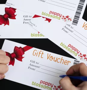 Gift Vouchers printed with full colour
