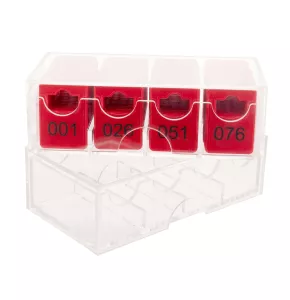 Transparent Boxes to store Cloakroom Numbers