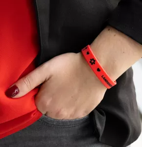 Bracelet en silicone rouge | Bracelet en caoutchouc