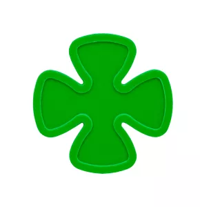 Gettone verde chiaro del trifoglio portafortuna in stock senza stampa