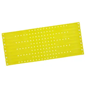 Yellow L-Shape Vinyl Wristbands without print