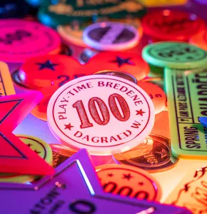 Personalised Funfair Tokens with foil print