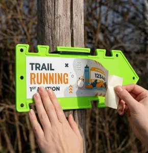 Apple green Arrow Sign with personalised sticker