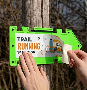 Apple green Arrow Sign with personalised sticker