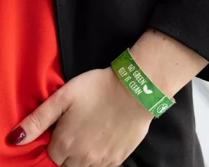 Litter-Free Tyvek Wristband printed with full colour
