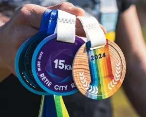 Personalised Medals with pre-printed ribbons