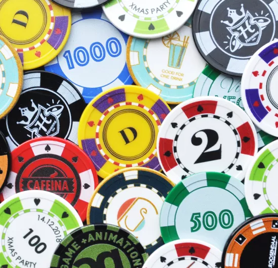 Spielchips mit Vollfarbdruck