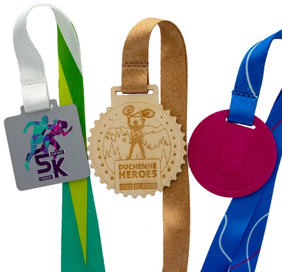 Personalised Medals, printed, lasered and engraved